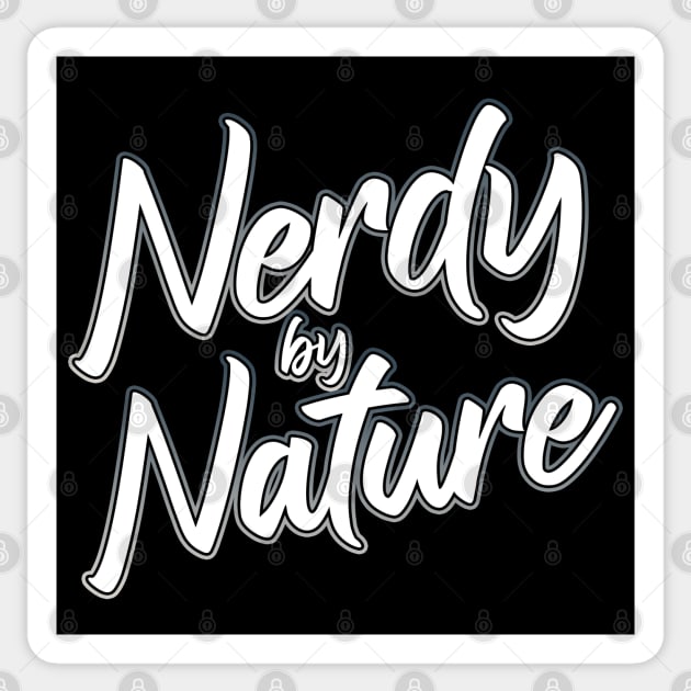 Nerdy By Nature grey Sticker by Shawnsonart